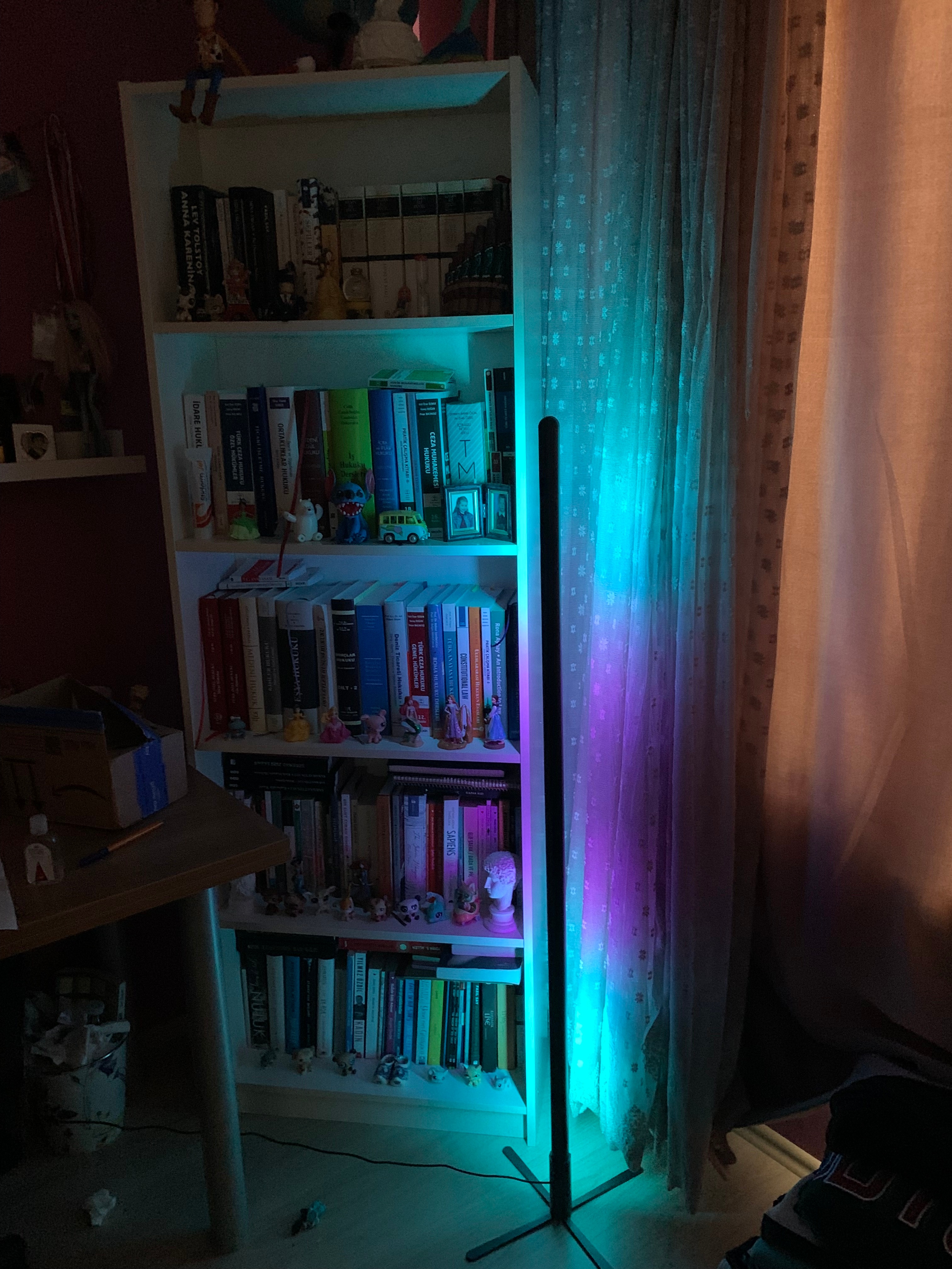 Customer scene: corner lamp in a study