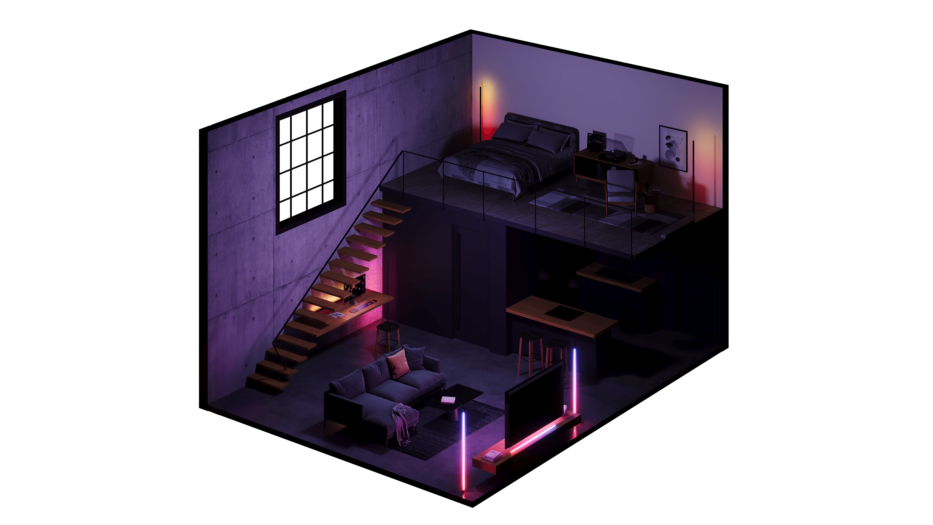 React's isometric room placement